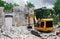 Compact Excavator on Small Building Site