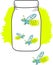 Compact florescent firefly in a jar