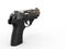 Compact hand gun with metallic chrome finish