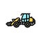 compact loader construction vehicle color icon vector illustration