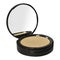 Compact powder in round case with mirror. Cushion face foundation case. Cosmetic beauty make up product package template.