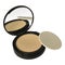 Compact powder in round case with mirror. Cushion face foundation case. Cosmetic beauty make up product package template.