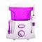 Compact purple Oral irrigator of the oral cavity intended for washing the garbage and soft dental patch from the