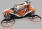 Compact single-seater quadrocopter for private use. Small urban vehicle with an electric motor.