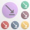 Compact size badge color set icon. Simple glyph, flat vector of web icons for ui and ux, website or mobile application