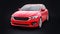 Compact Sports car Family Sedan 3d illustration.