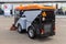 Compact universal communal machine UKM-1500 for cleaning of pedestrian areas, park paths and other narrow passages and