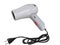 Compact white hairdryer