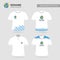 Company advertisement T- shirts desgin vector with world map log