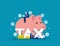 Company analysis tax financial. Concept business finance vector illustration, Strategy data tax , Accounting, analyzing