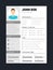 Company Application Cv Resume Template Card Poster. Vector