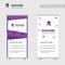 COmpany banners with R logo and purple theme vector