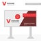 Company bill board ads design vector with video logo