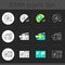 Company branding materials dark theme icons set