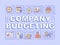 Company budgeting word concepts purple banner
