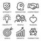 Company Core Values Outline Icons