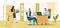 Company Director Office Flat Vector Illustration