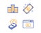 Company, Euro money and Cashback icons set. Video content sign. Building, Cash, Financial transfer. Vector