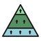 Company hierarchy icon color outline vector