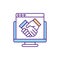 Company leaders agreement RGB color icon