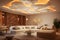 Company living room of Ethnic Style Floating Acoustic Clouds. AI Generated