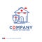 Company Name Logo Design For insurance, home, house, casualty, p