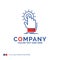 Company Name Logo Design For touch, click, hand, on, start. Blue