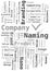 Company Naming - Word Cloud in Gray Colors with Check Symbol