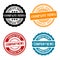 Company News Round Stamp Collection. Eps10 Vector Badge