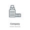 Company outline vector icon. Thin line black company icon, flat vector simple element illustration from editable human resources