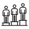 Company people position icon, outline style