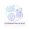 Company president concept icon