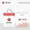 Company shopping bags design vector with creative design with ba