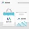 Company shopping bags design vector with creative design with m