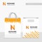 Company shopping bags design vector with creative design with n
