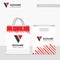 Company shopping bags design vector with creative design with vi