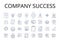 Company success line icons collection. Corporate achievements, Business prosperity, Organization triumph, Firm progress