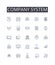 Company system line icons collection. Business structure, Corporation framework, Enterprise platform, Organization nerk