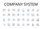Company system line icons collection. Business structure, Corporation framework, Enterprise platform, Organization nerk