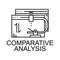 comparative analysis icon. Element of web development signs with name for mobile concept and web apps. Detailed comparative