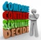 Compare Contrast Scrutinize Decide Thinking Person Choose Select