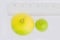 Compare different variety and size of the lemon, lime, local citrus plant fruit white the white background