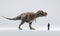 Comparison size between tyrannosaurus rex and human