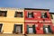 A comparison of two houses in Burano Venice area Italy
