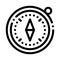 Compass Alpinism Course Detector Tool Vector Icon