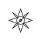 Compass Cardinal Direction Adventure Thin Line Icon Design