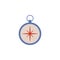 compass colored illustration. Element of camping icon for mobile concept and web apps. Flat design compass colored illustration