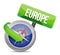 Compass directed to europe