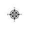 compass, direction, navigation line icon on white background