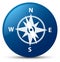 Compass icon blue round button